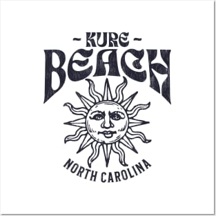 Kure Beach, NC Summertime Vacationing Watchful Sun Posters and Art